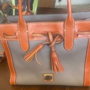 Dooney & Bourke Gray and Brown Satchel